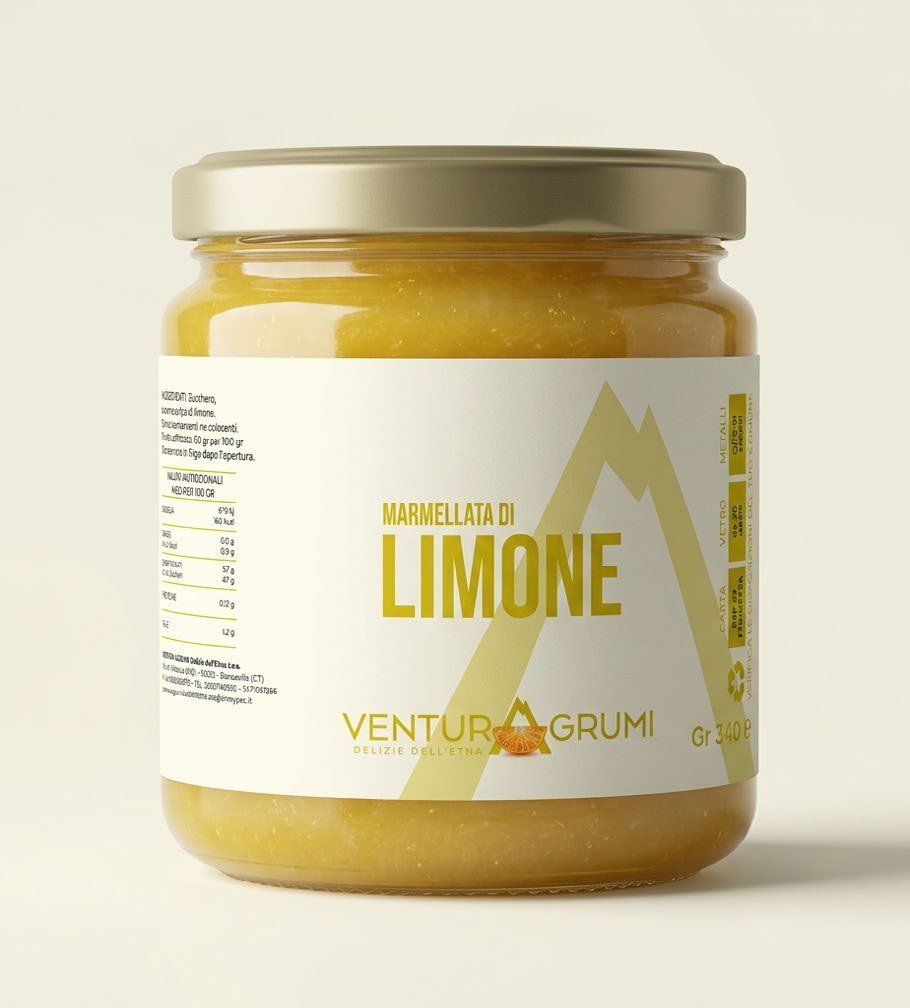 Vasetto di marmellata di limone fotografato
