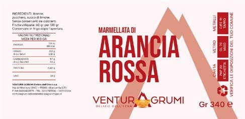 Etichetta marmellata di Arancia Bionda