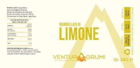 Etichetta marmellata di Limone