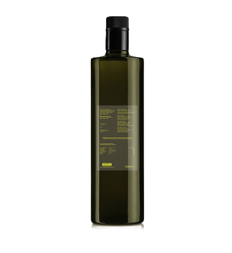 Bottiglia di olio, fronte
