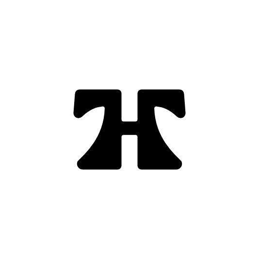 Logomark THT, monogramma stilizzato delle lettere T e H